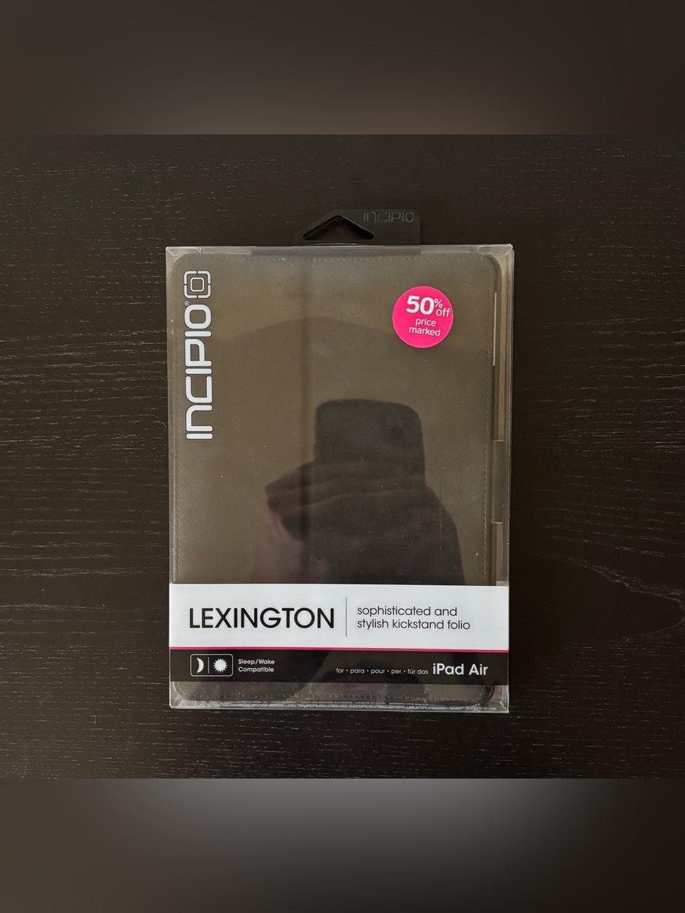 NEW Black Incipio Lexington Folio Apple iPad Air Case Leather w Hard Shell Back